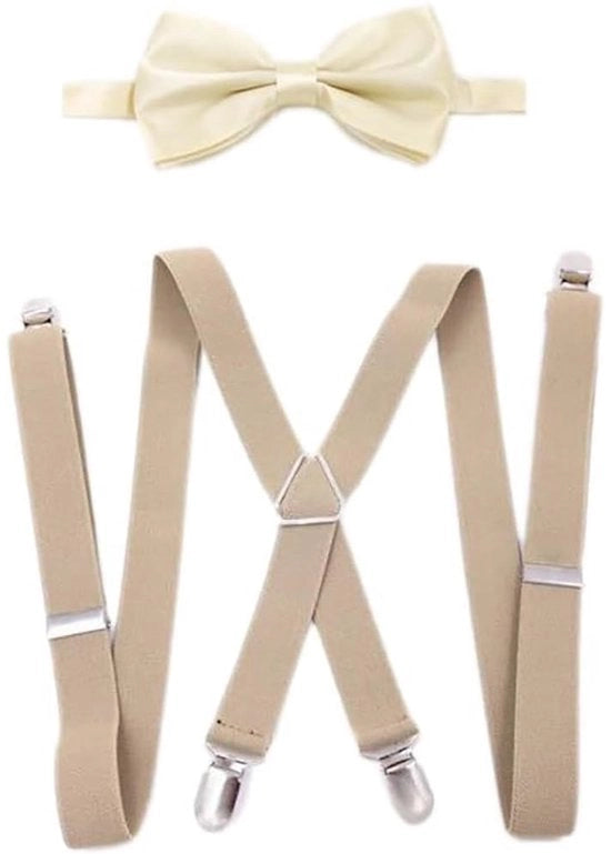 Cinturone universale a clip metallica - Adattabile - Elastico - Per uomo e donna - Vari colori, beige - Confezioni speciali
