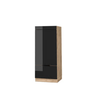 Vicco Set mobili bagno Rovere nero lucido 60 cm