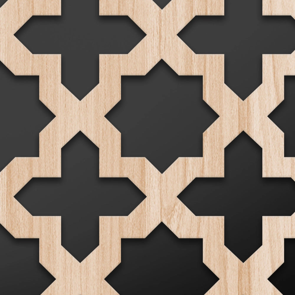 CROSS - Quadro arredo LASERCUT composito Legno e PVC Misura: 60x60 cm