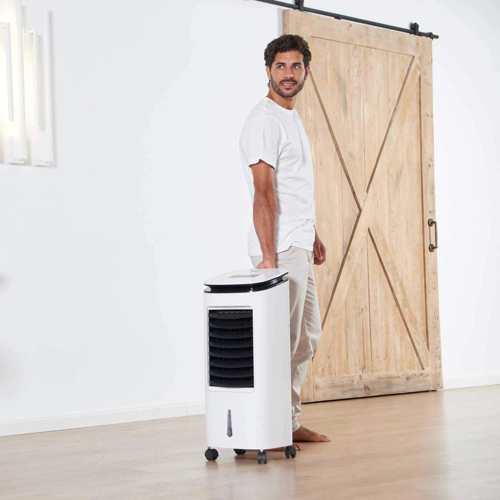 Black+decker bxac7e climatizzatore evaporativo, 65 w, plastica, bianco