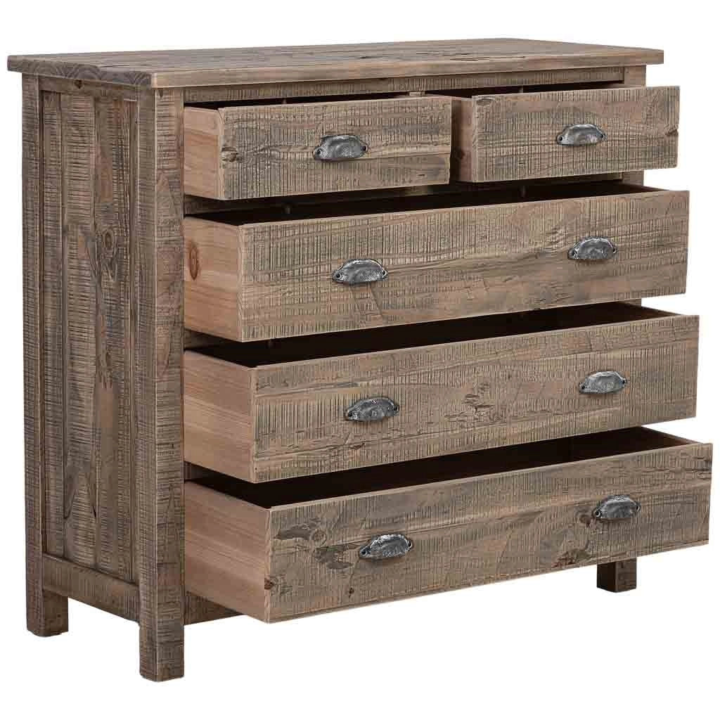 Cassettone in legno marrone 90x40x100h cm