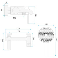 Rubinetto Da Vasca Rea Foster Gold Brush
