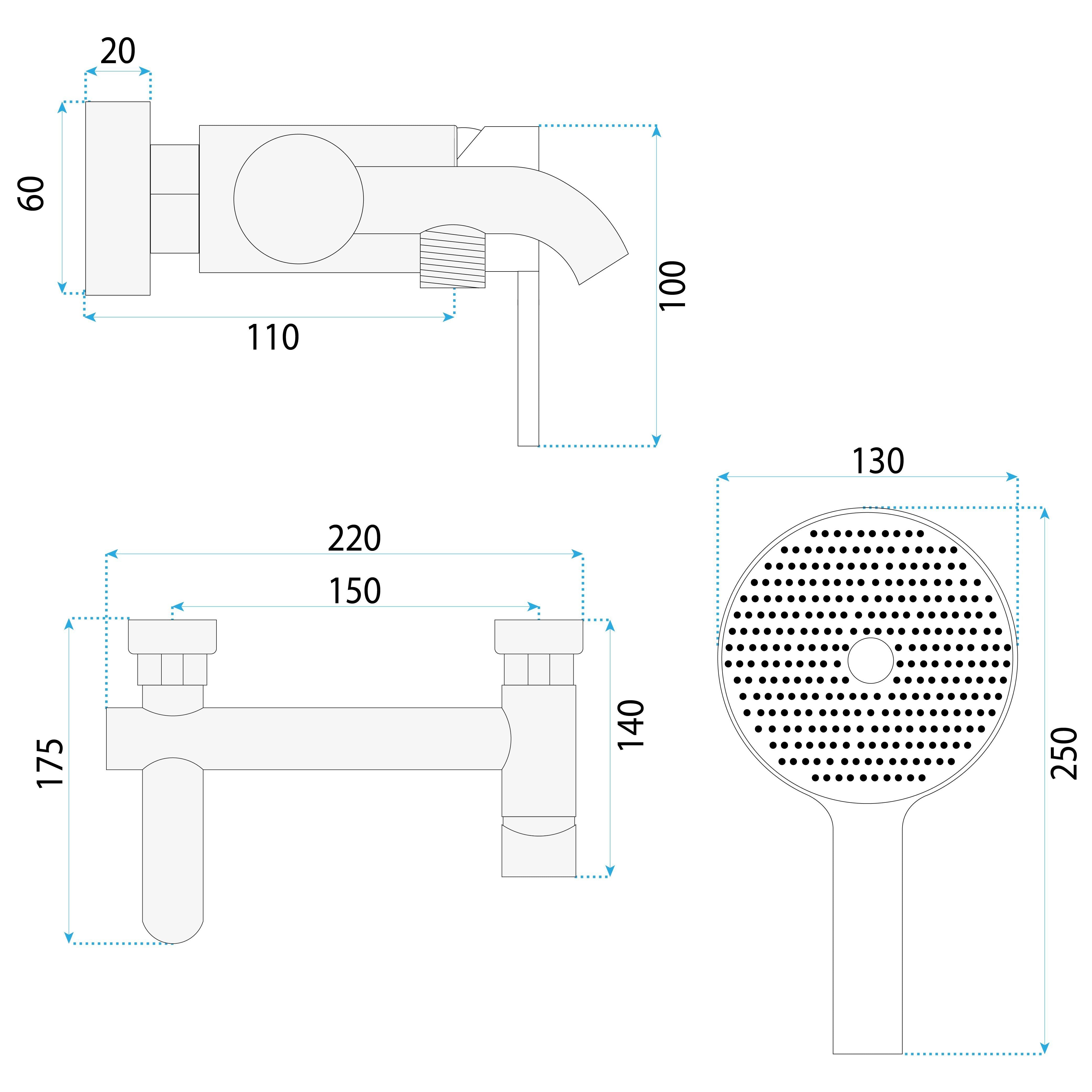 Rubinetto Da Vasca Rea Foster Gold Brush