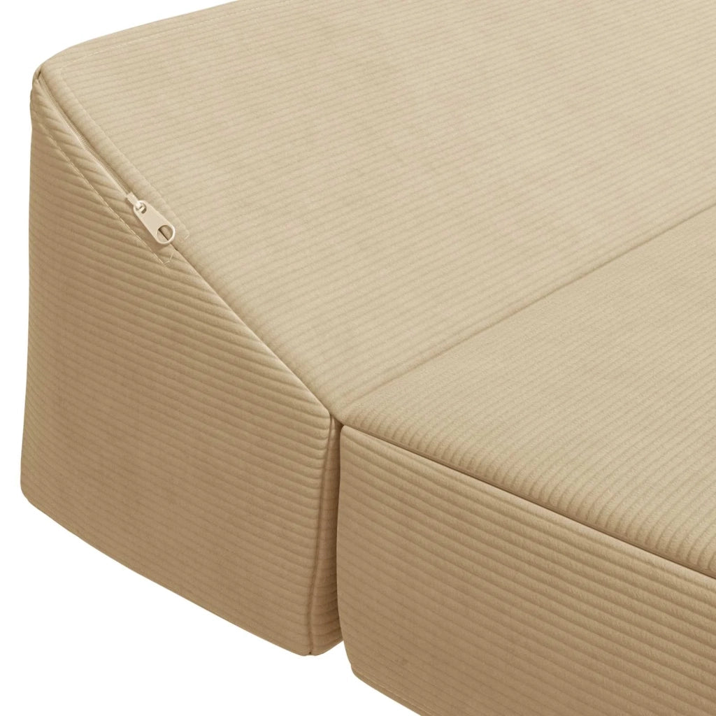 Divano Letto Pieghevole Verde Grigio 120 x 60 x 49 cm Tessuto 900049