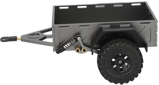 Trekhaak per Aanhangwagen 1/18 - Alluminio - Gomma Antiscivolo - Adatto per Traxxas TRX4M - Incluso Accessori - Progettazione Realistica