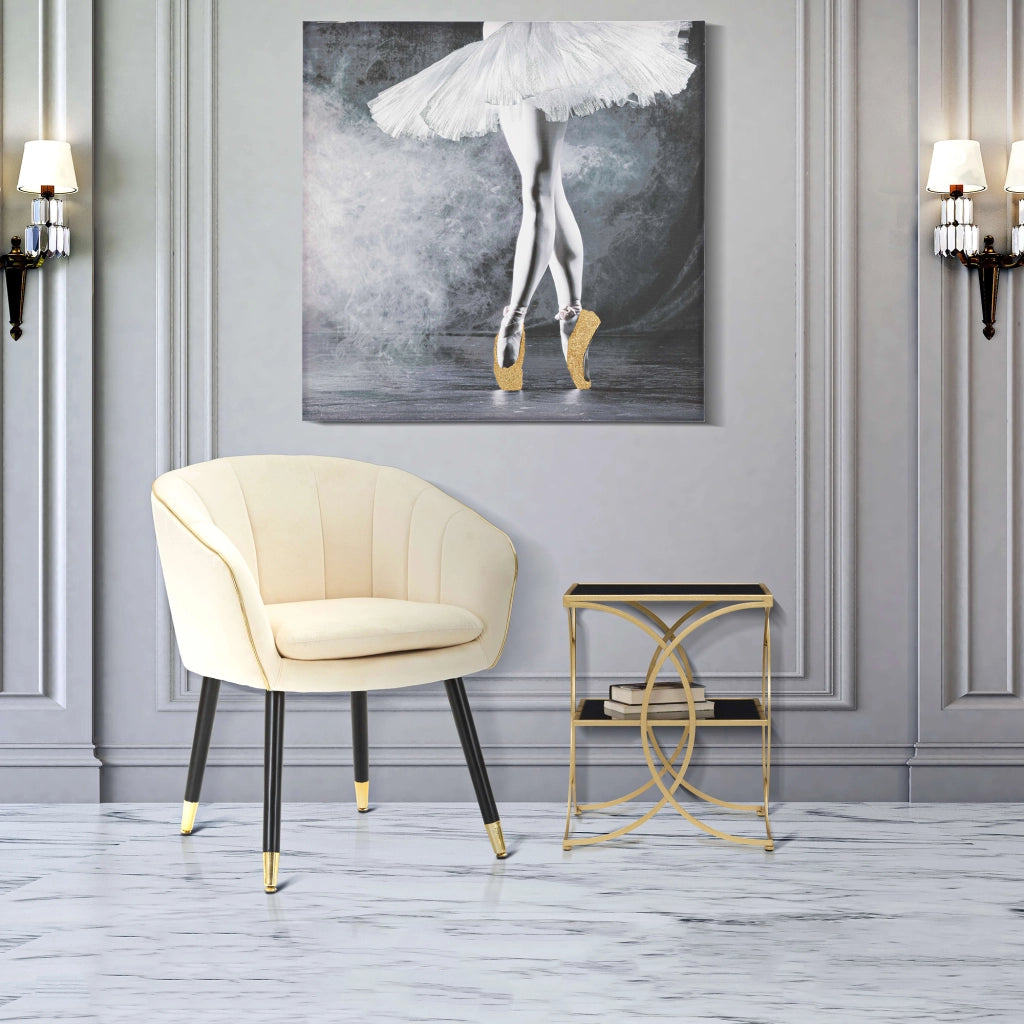 Poltroncina Cachi, Poltrona Braccioli, 62x58x78h cm Bianco
