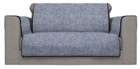 Copridivano con Copri Braccioli Seduta 60 cm in Poliestere Blu Scuro