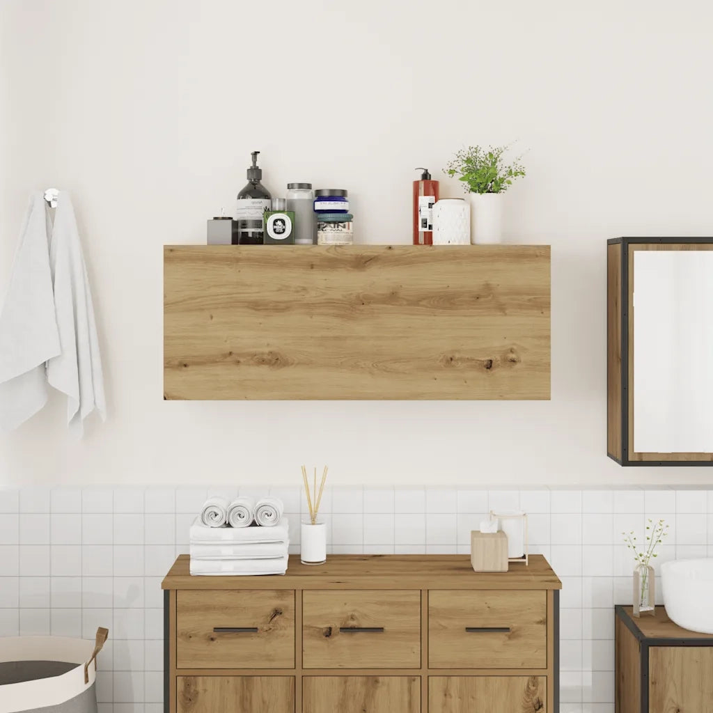 vidaXL Mobiletto da Bagno Rovere Artigianale 8100x25x40 cm Truciolato