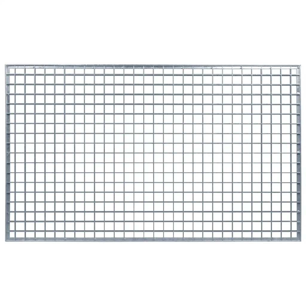 Grata Argento 100 x 60 x 2 cm Acciaio Zincato a Caldo 42018659