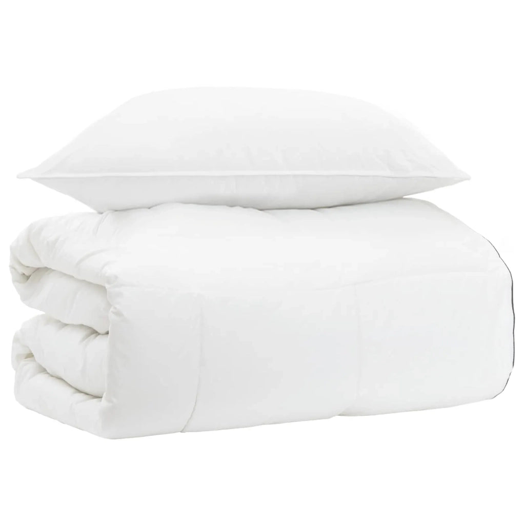Set di Piumoni 135 x 200 cm No Cotone, Bambù, Poliestere Bianco 3431512