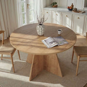 Racale, Tavolo Fisso 4 Posti, 120x120x75h cm Marrone Rovere