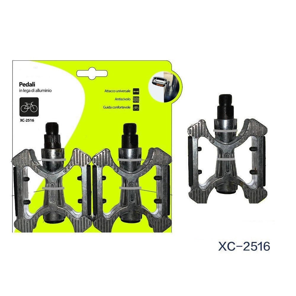 Trade Shop - Coppia Pedali In Lega Di Alluminio Riflettori Laterali Attacco Universale Xc2516 -