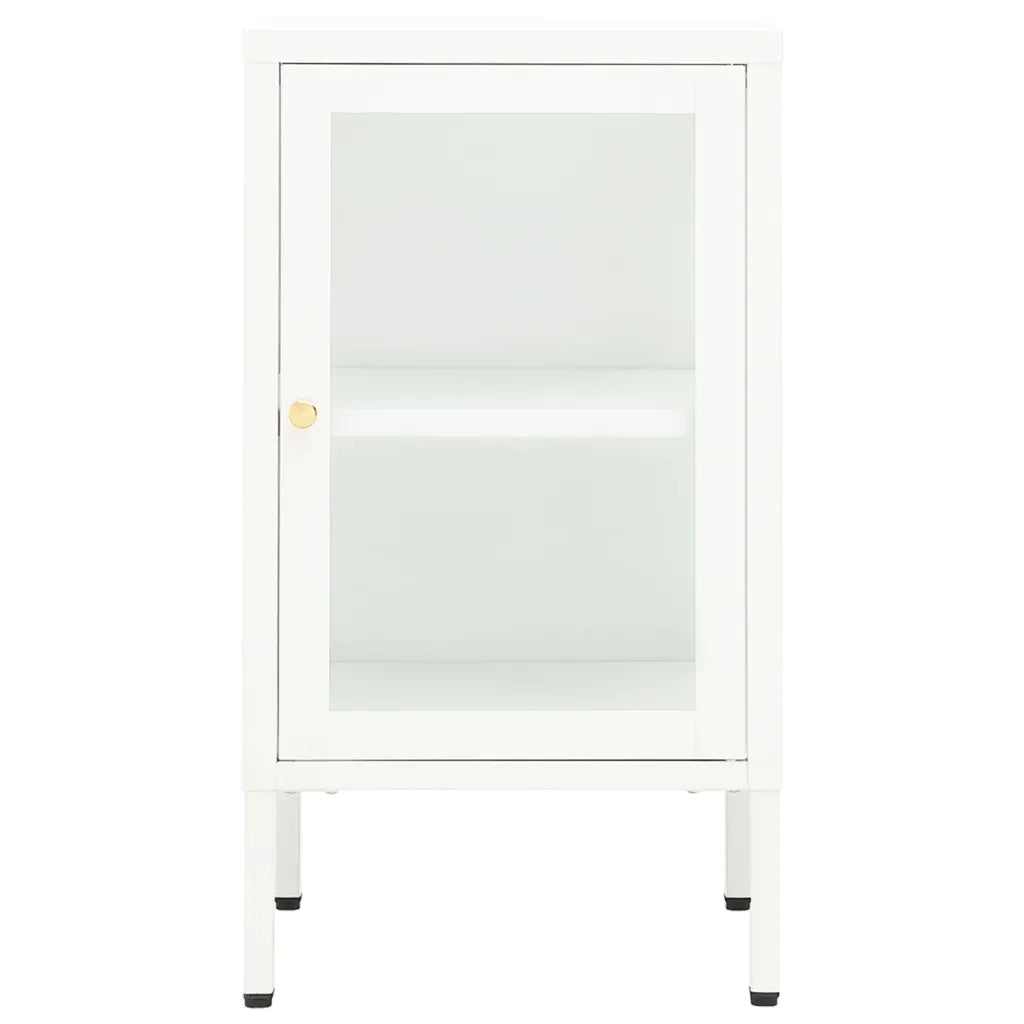 Credenza 38x35x70 cm Metallo e Vetro