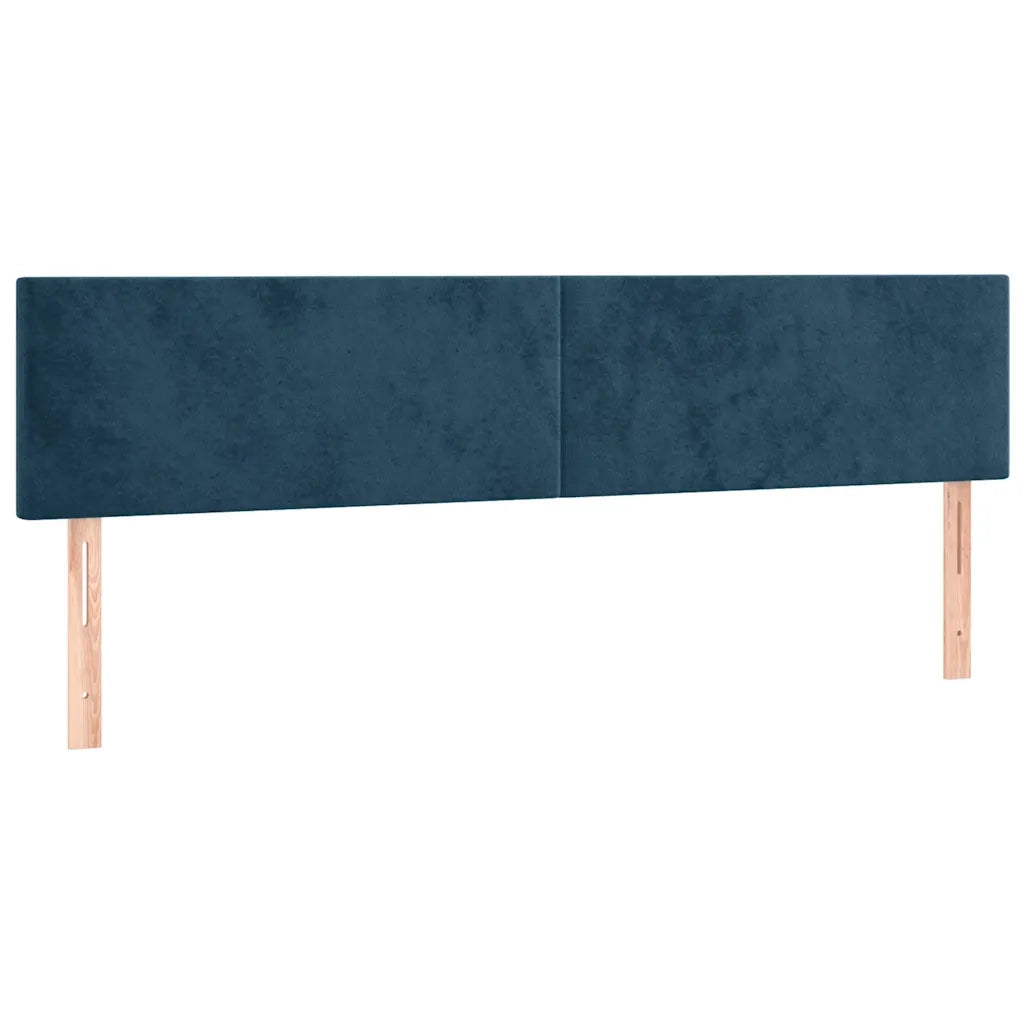 Testiera a LED Blu Scuro 180x5x78/88 cm in Velluto