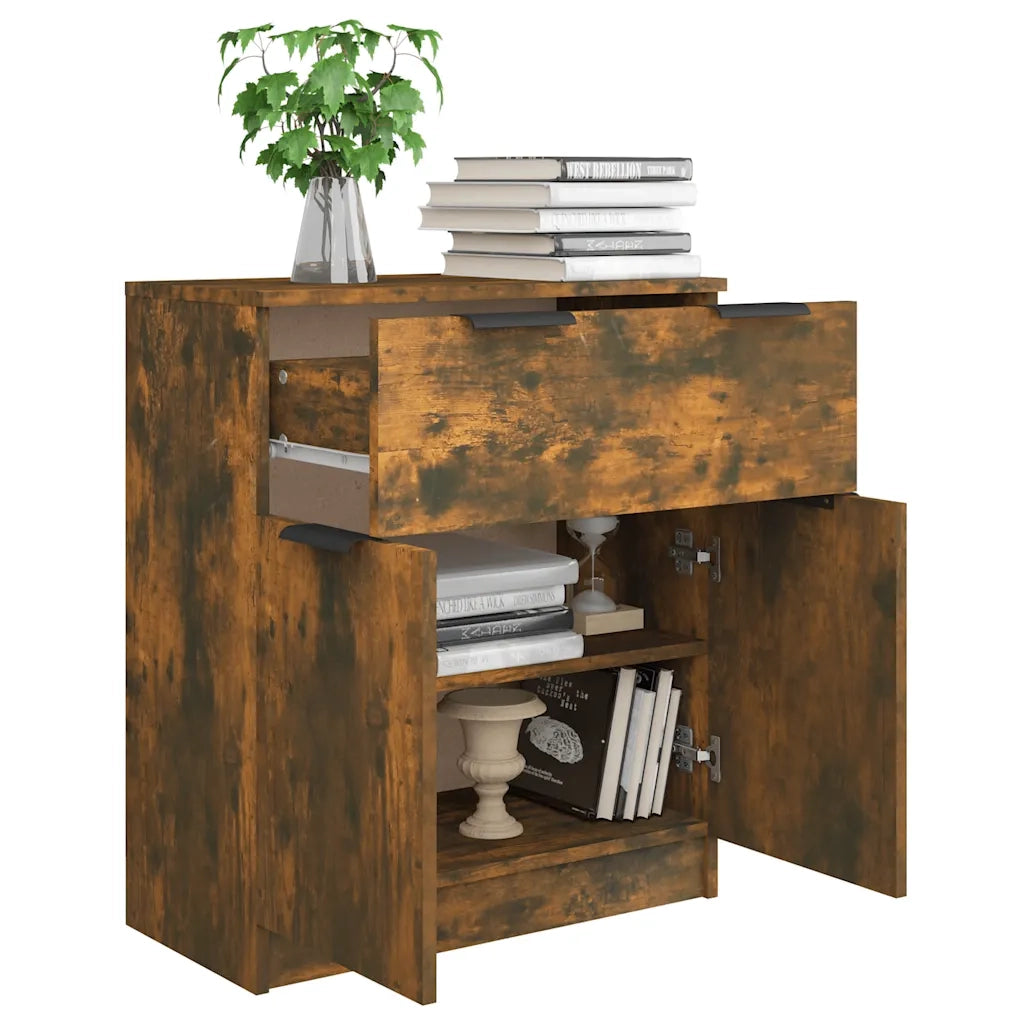 Credenza Rovere Fumo 60x30x70 cm in Legno tecnico 816991