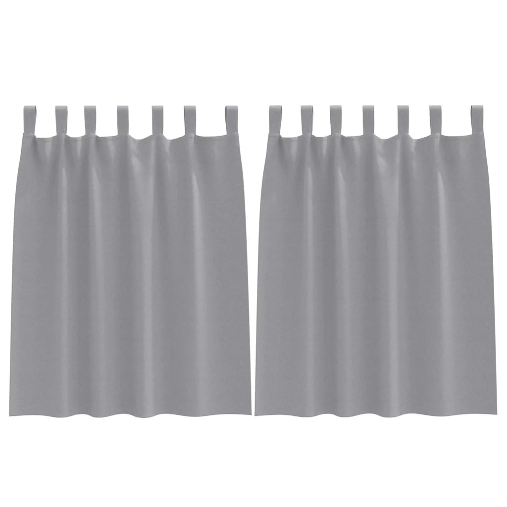 vidaXL Tende con tende 2 pcs Grigio chiaro Poliestere