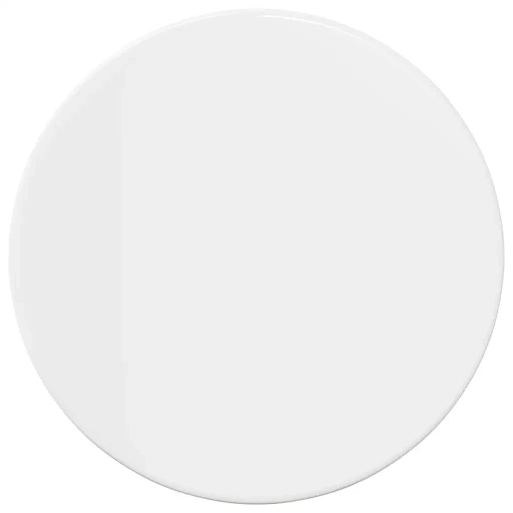 Piano del tavolo Bianco lucido Ø 40 x 1,5 cm Legno multistrato