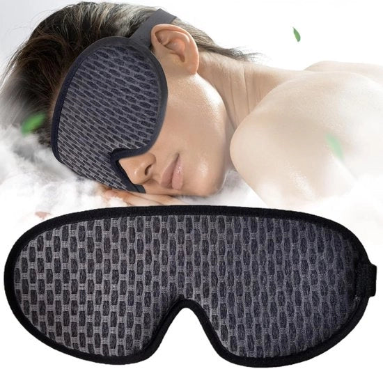 Occhiali per il sonno, maschera per gli occhi morbida e confortevole, fascia regolabile, design anti-slip, ideale per uso domestico e viaggi.