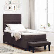 Letto a molle con testiera Marrone Scuro 100 x 200 cm Tessuto 3343970