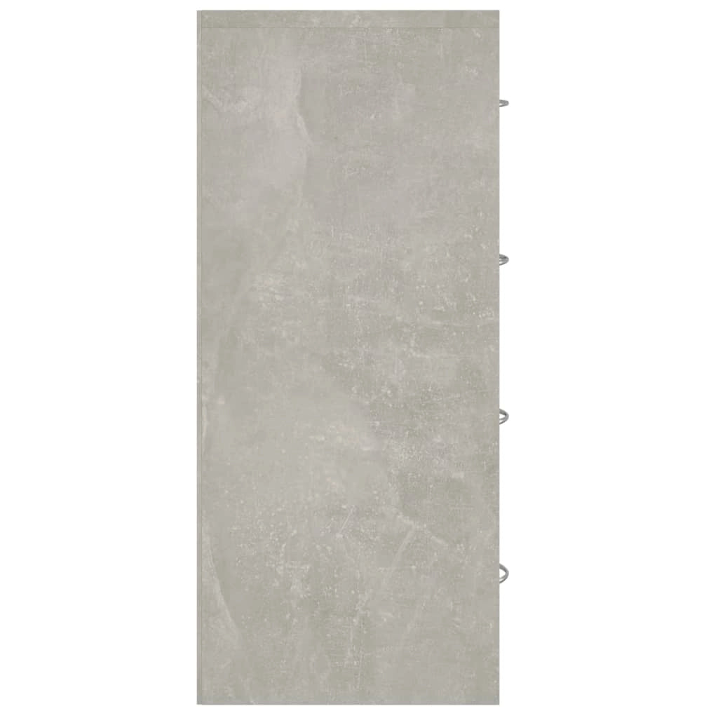Buffet credenza cassettiera mobiletto mobile contenitore organizer per cucina soggiorno salotto con 4 cassetti 60 x 30,5 x 71 cm grigio cemento 02_0029753