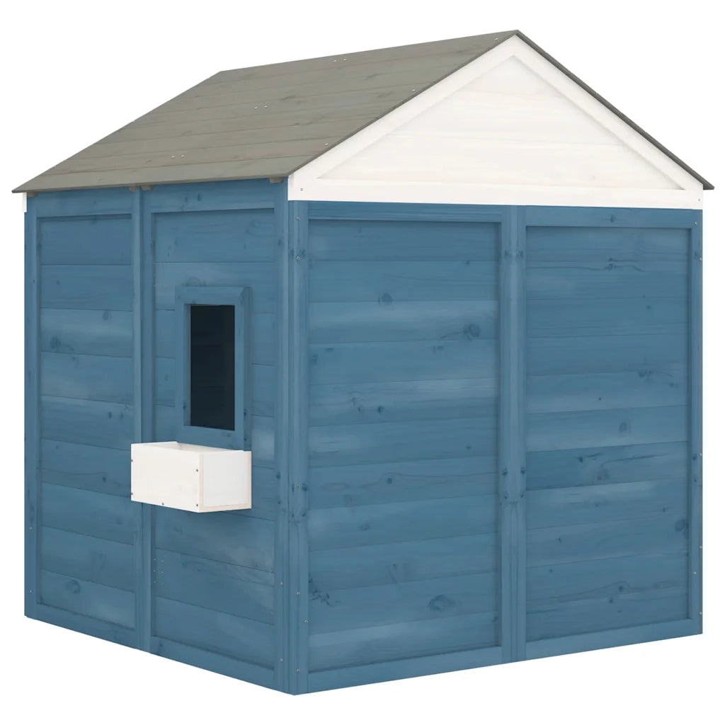 Casetta con Porta Chiudibile e Vasi Fiori Legno Massello Abete 93688
