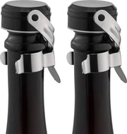 Stopper per champagne e vino in acciaio inossidabile, tappo per bottiglia di champagne riutilizzabile, senza perdite mantiene fresco (argento, 2 pezzi)