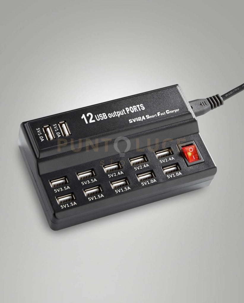 3746-50-101 CARICATORE USB 12 PORTE CON INTERRUTTORE