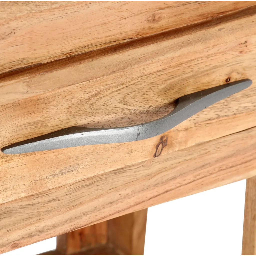 Comodino 40x30x51 cm in Legno Massello di Acacia 282749