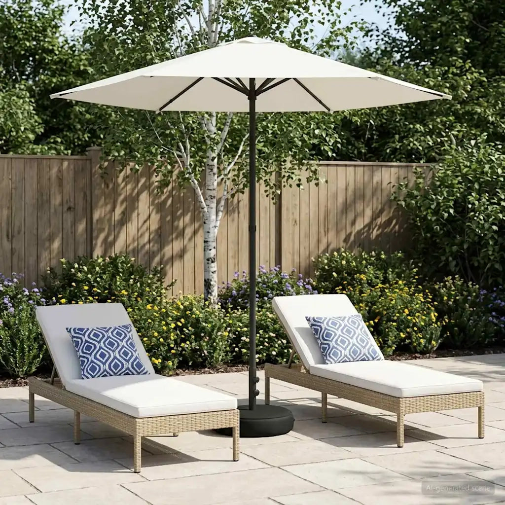 Ombrellone da giardino-Parasole da Giardino con Base 230 x 230 cm Poliestere 443658