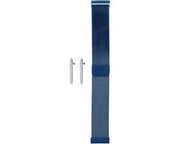 Cinturino orologio a maglia 22 mm, acciaio inossidabile, veloce cambio, chiusura magnetica, blu - Unisex, uomini e donne