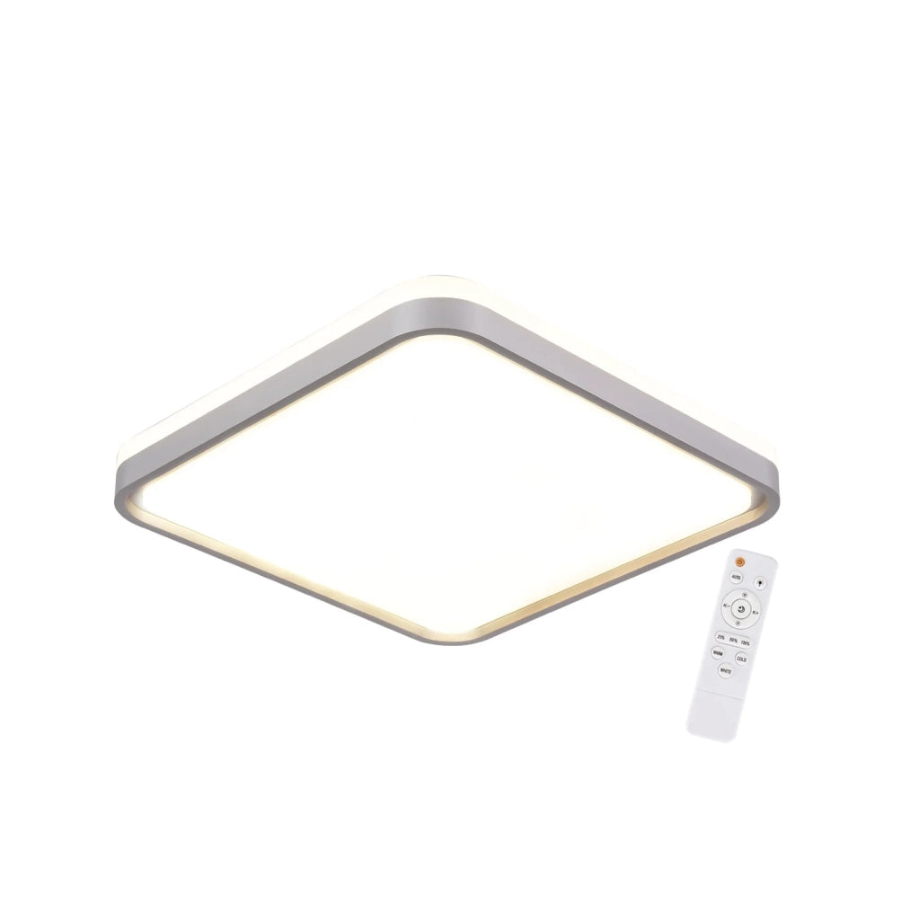 LÚZETE - PLAFÓN LED 58W PW LED REGULABLE BLANCO PLATA CUADRADO TELLUS