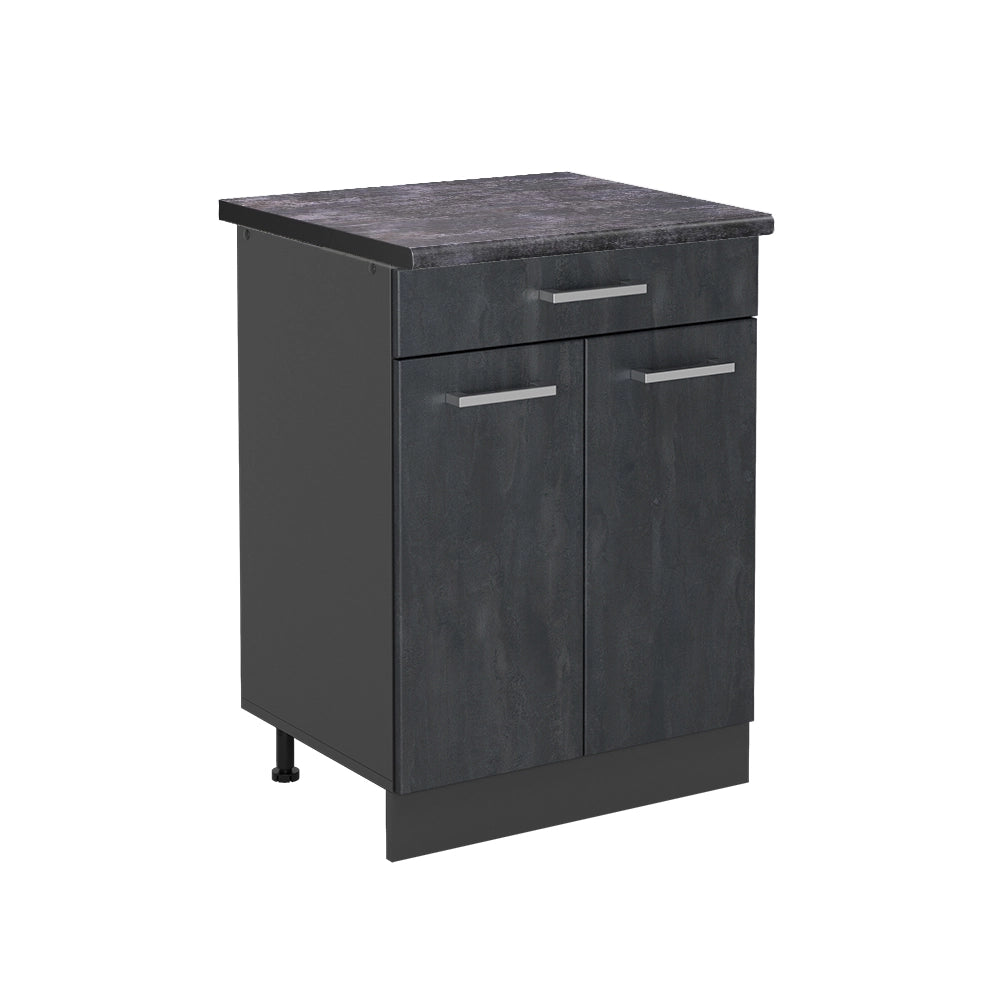 Vicco Mobiletto base per cucina Calcestruzzo nero 80 cm PL Antracite