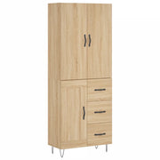Credenza | Madia | Buffet da pranzo | Armadio da pranzo Rovere Sonoma 69,5x34x180 cm in Legno Multistrato