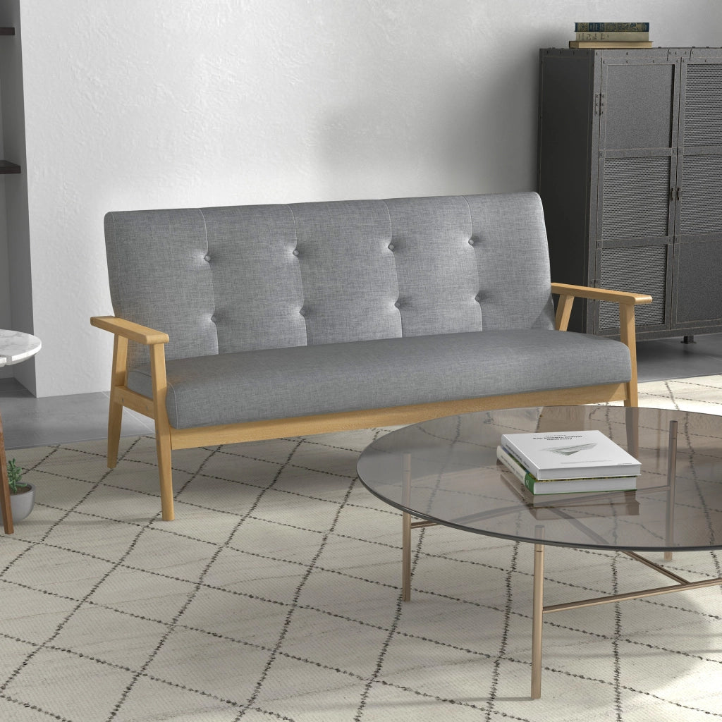 Divano 3 posti scandinavo ¨C zephmum ¨C grigio, imbottito
