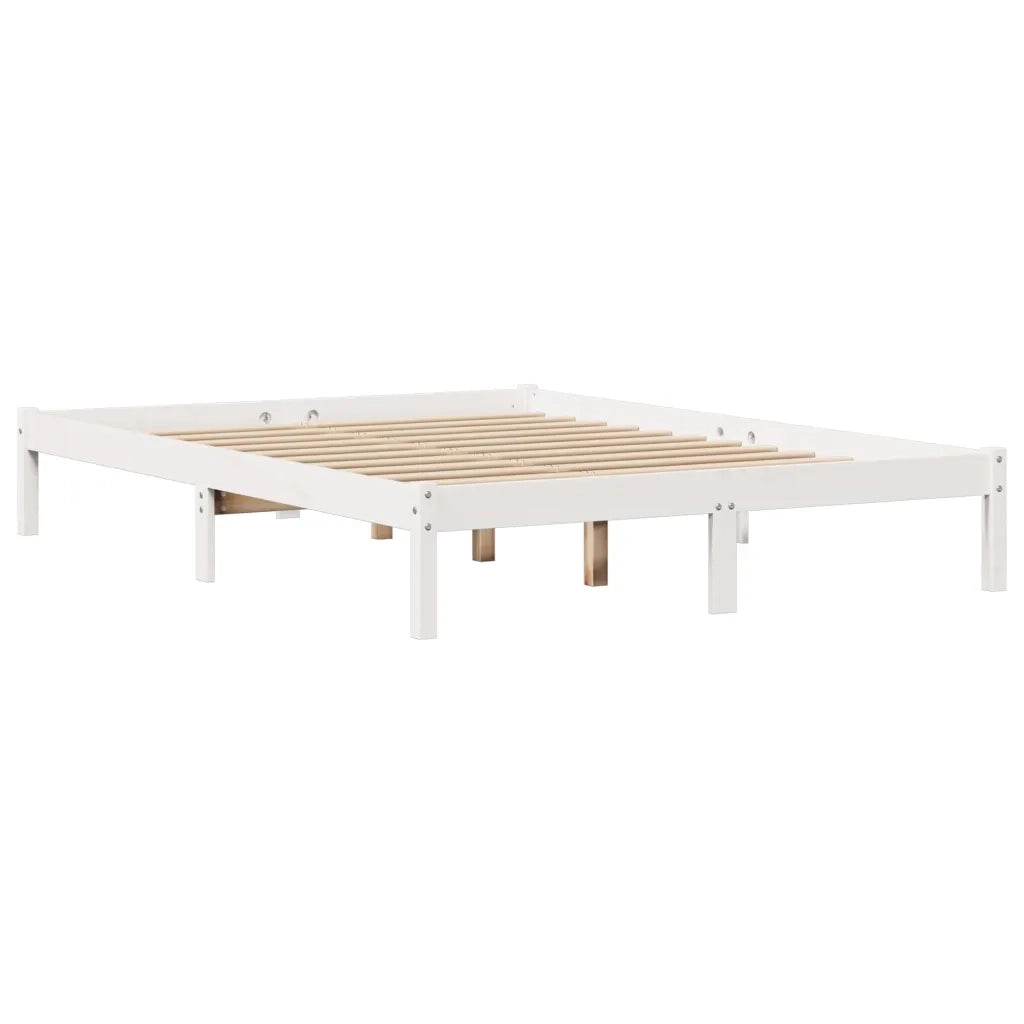 vidaXL Letto senza Materasso Bianco 140x200 cm Legno Massello di Pino