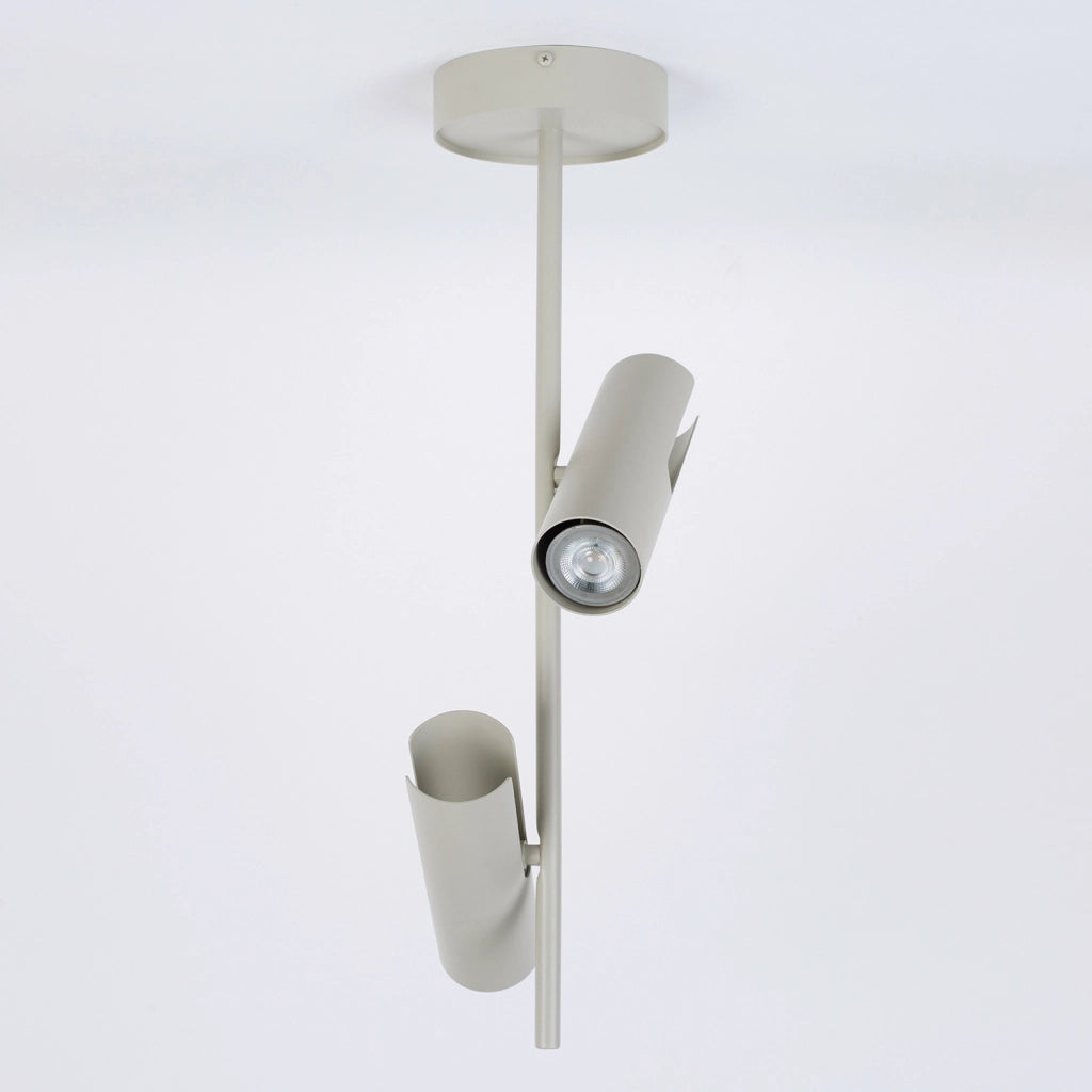 Sigma LEDA plafoniera tonda grigio-beige 2xGU10 orientabile