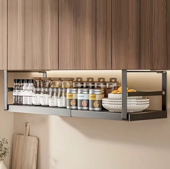 Sostegno Ripiegabile per Cassetto, Organizzatore Estendibile per Cucina, Lavanderia e Scarpe