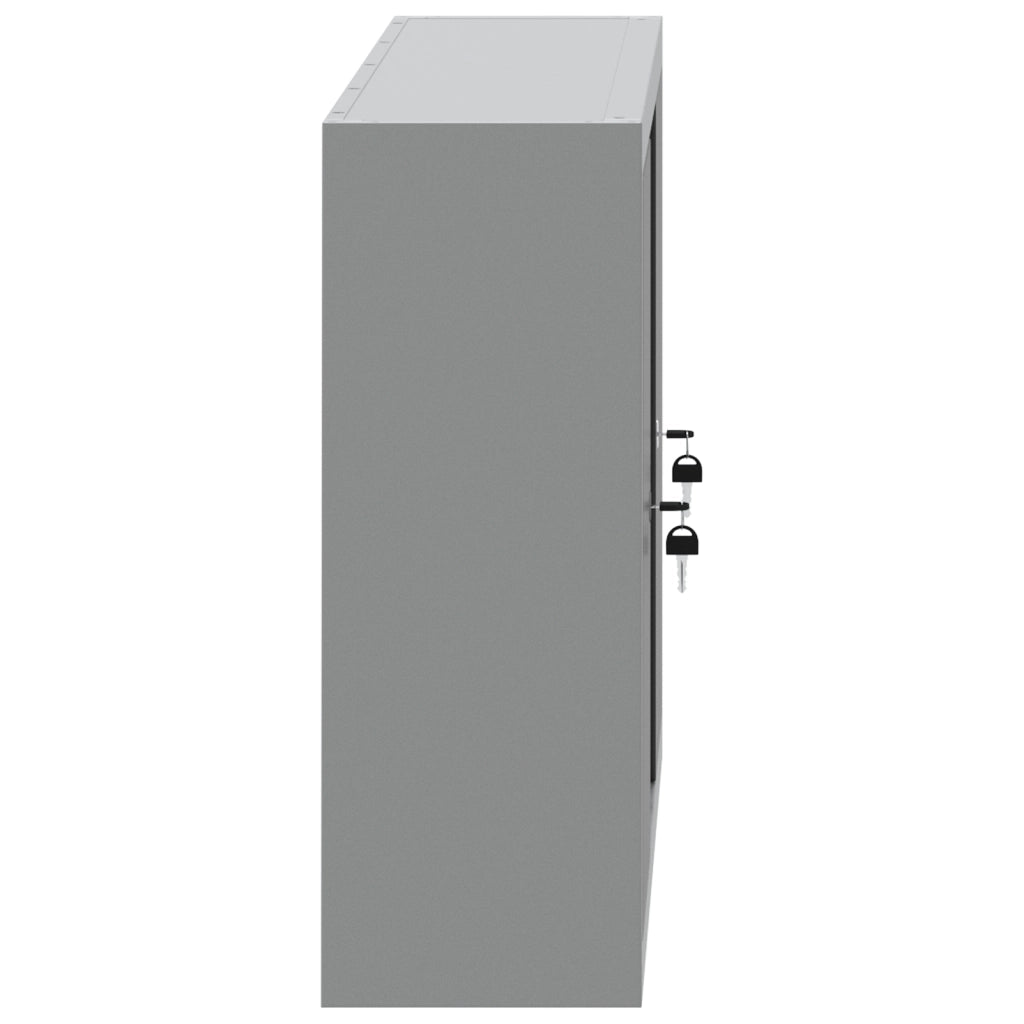 Armadio da Muro  con Pannello Perforato Nero 100x20x55 cm in Acciaio