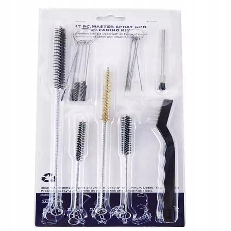 Set di Pulizia per Spruzzatore Airless di Verniciatura Rosfix 24w1 + 17w1 – Mini Spazzole, Spazzole Flessibili