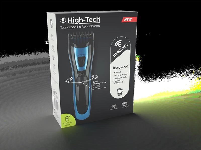 HIGH-TECH TAGLIA CAPELLI RICARICABILE DA 3W CON BASE MULTI FUNZIONE