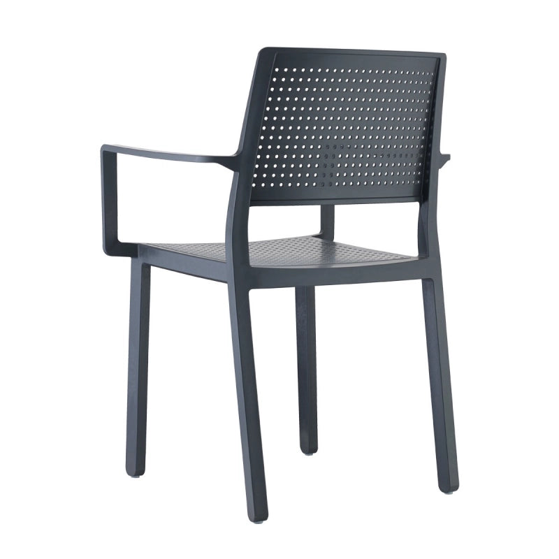 SET 4 PEZZI SEDIA EMI CON BRACCIOLI TECNOPOLIMERO MADE IN ITALY SCAB DESIGN - Antracite 81