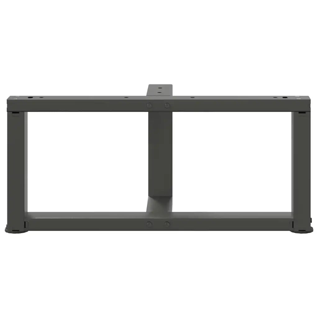vidaXL Gambe per Tavolino da Caffè a Forma di T 2 pz Antracite 70x25x(30-31) cm Acciaio