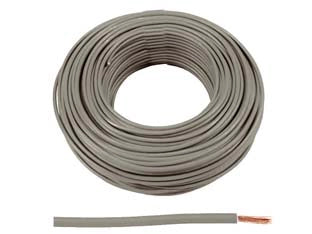 CAVO ELETTRICO UNIPOLARE ANTIFIAMMA GRIGIO FS17- - 1x mmq.6 colore grigio - 100 mt