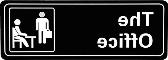 Pannello di segnalazione ufficio pannello acrilico adesivo semplice installazione 32 x 9 x 02 pollici - nero bianco - arredamento ufficio contenuto HTML.