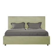 BS COM Letto una piazza e mezza contenitore imbottito 130x190 microfibra tè verde