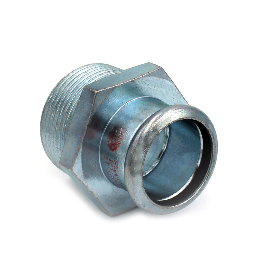 MANICOTTO MISTO FILETTO MASCHIO A PRESSARE IN ACCIAIO AL CARBONIO- 1 x 22- R.M.- pezzi 1