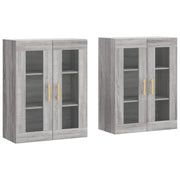 Armadietti a Parete 2 pz Grigio Sonoma in Legno Multistrato CFW3759935