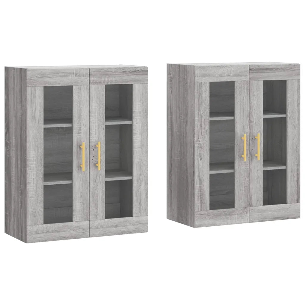 Armadietti a Parete 2 pz Grigio Sonoma in Legno Multistrato CFW3759935