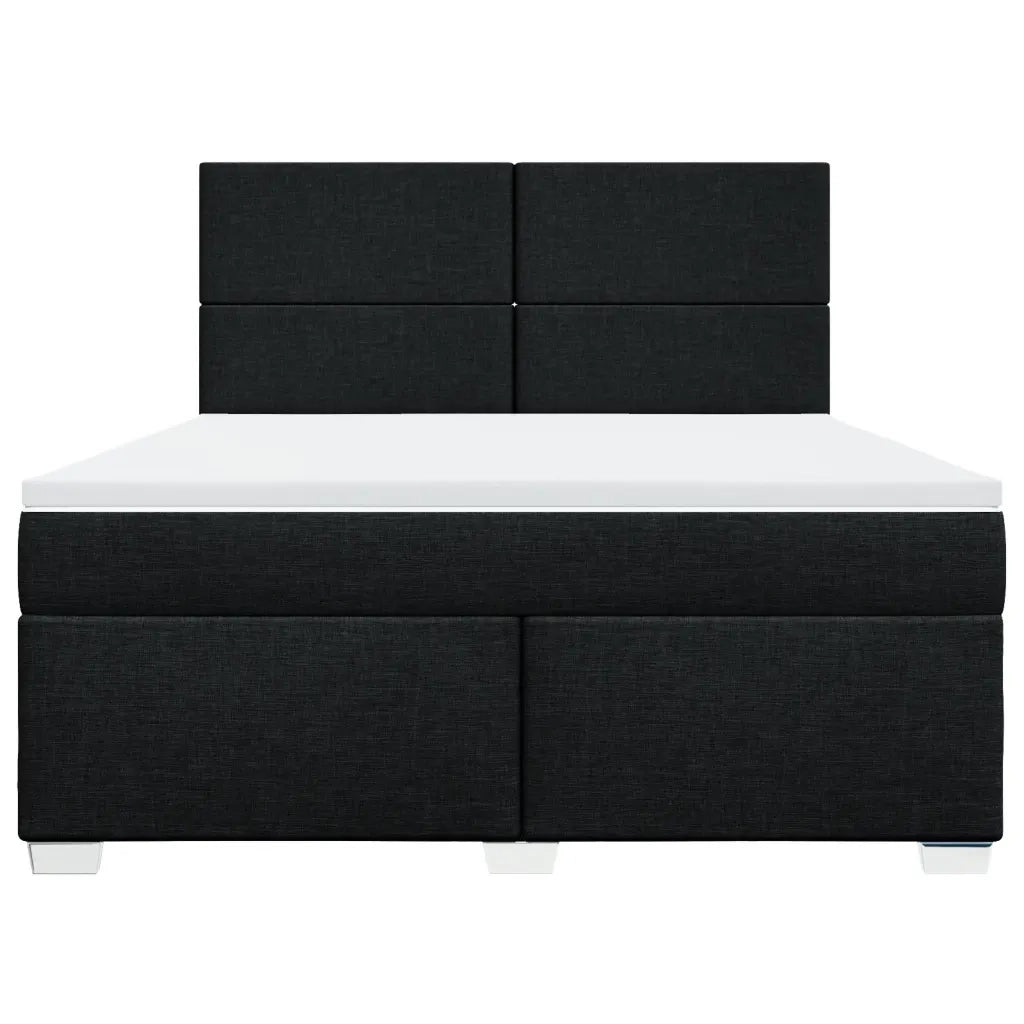 Giroletto a Molle con Materasso Nero 180x200 cm in Tessuto 3290562