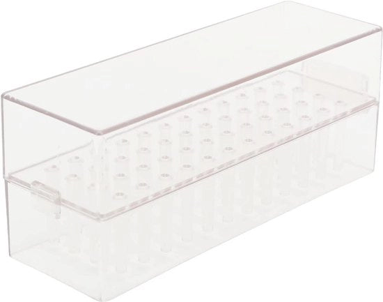 Contenitore a 48 aperture per organizzare i bit acrilici - Display per contenitore di bit da unghie - Contenitore per bit da unghie - Contenitore per bit da unghia da smerigliare